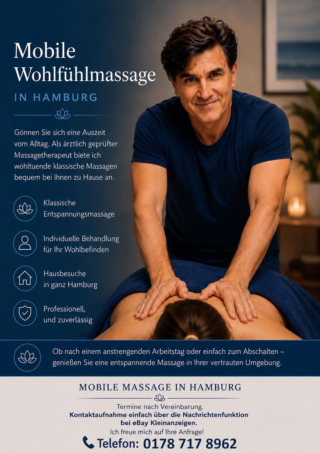 Flyer und Designvorlage der mobilen Wohlfühlmassage